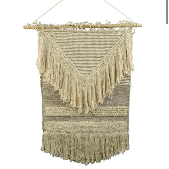 CONCEPTS IN TIME Striped V Fringe Woven Tapestry home wall decor - Picture 1 of 4